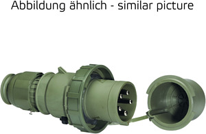 CEE Stecker 5x63A 5-polig 2h IP67 >50V m.Schutzkappe