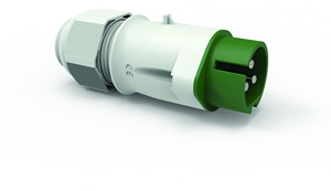 CEE Kleinsp.-Stecker 16A 3-polig 2h IP44 bis 50V 300Hz