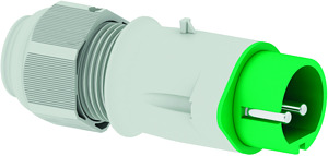 CEE Kleinsp.-Stecker 32A 2-polig 3h IP44 bis 50V 400Hz