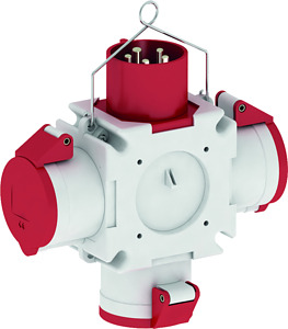 CEE-Kreuzverteiler 3 CEE-Steckdosen 32A 400V 5p