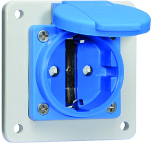 Schutzkontakt-Anbausteckdose 16A 25 SKO-A-DO 16A 250V RÜCKW QC IP54 BL