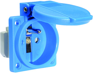 Schutzkontakt-Anbausteckdose gerade SKO-A-DO 16A 250V KI IP54 BL BE/FR