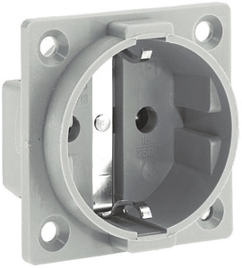 Schuko-Anbausteckdose 16A 250V grau