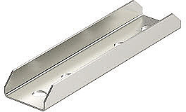 Abstützverbinder U-Profil, mit 4 Löchern 200x48x30, A4, 1.4571, 2B