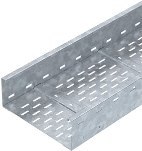 Weitspannkabelrinne 110x300mm Stahl tauchfeuerverzinkt 6000mm