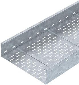 Weitspannkabelrinne 110x400mm Stahl tauchfeuerverzinkt 6000mm