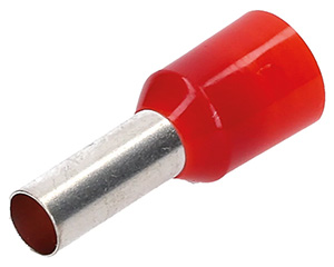 Aderendhülse 10qmm / 12mm isoliert rot VE=100