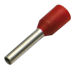 Aderendhülse 1,0qmm / 8mm isoliert rot VE=500