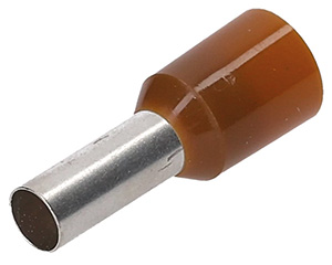 Aderendhülse 10qmm / 12mm isoliert braun VE=100