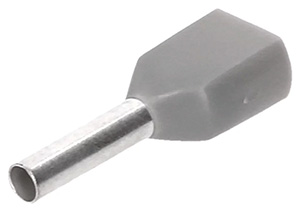 Duo-Aderendhülse 2x0,75qmm / 8mm grau VE=500