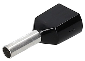 Duo-Aderendhülse 2x1,50qmm / 8mm schwarz VE=500