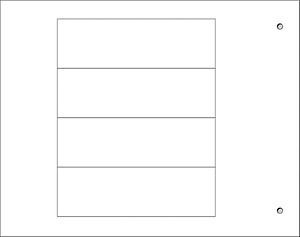 Klebende Schilder MG-VRT-A 88908 25x80 weiss