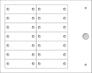 Klebende Schilder MG-VRT-AH 88940 15x52 weiss