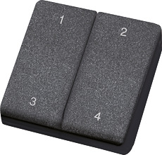 Funk-Minihandsender 4-Signale Schlüsselanhänger 2xWechsel weiss