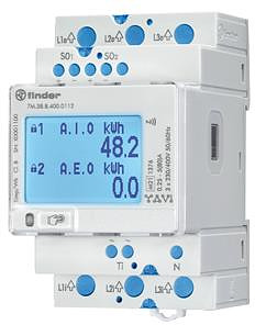 Multifunktions-Energiezähler, LCD 3-PH 80A MID 2xS0 NFC IR