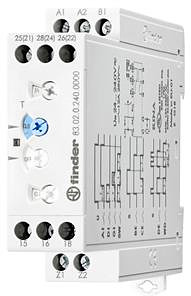 Zeitrelais, 8 Zeitfunktionen bis 60 Std., 2W-10A, für 24-240 V AC/DC