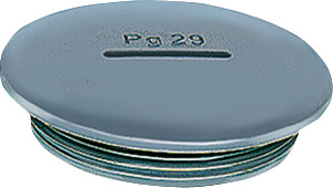 Blindstopfen M32 Polyamid grau metrisches Gewinde