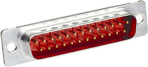 Steckverbinder, Lötkelchanschluss, Bemessungsstrom: 5 A, Stift, Baugröße: D