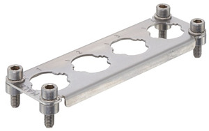Halterahmen, für Stifteinsätze, 4x Han HC Modular 250, Baugröße: 24 B