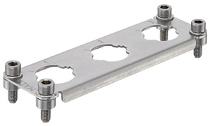 Halterahmen, für Stifteinsätze, 3x Han HC Modular 250, Baugröße: 24 B