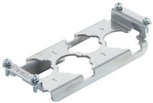 Halterahmen, für Buchseneinsätze, 4 x Han HC Modular 250, Baugröße: 24 B