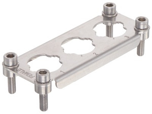 Halterahmen, für Buchseneinsätze, 3 x Han HC Modular 250, Baugröße: 16 B