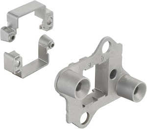 Andockrahmen, schwimmend gelagert, für 2 Module, a ... f