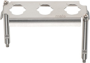 Halterahmen, für Stifteinsätze, 3x Han HC Modular 250, Baugröße: 16 B