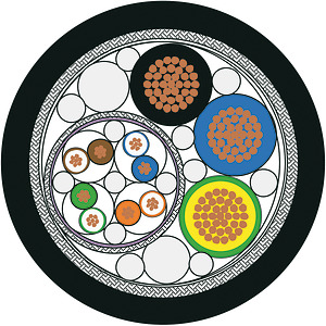 Hybrid-Kabel Kupfer/Kupfer 4x 2x- 26/7 3x 2,5mm²-Kabellänge:-Kat. 5e