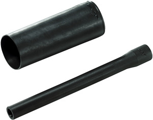 Flachprofilformteil 3:1 gerade mit Rippe schwarz