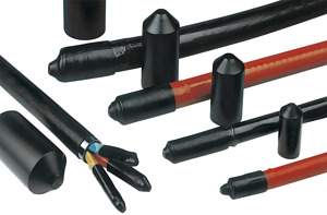 Spannungsfeste Endkappe mit thermop lastischem Innenkleber PO-X schwarz