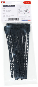 Softbinder 180x7mm Pack=16Stück lösbar schwarz