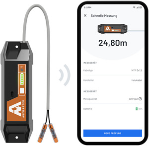Digitales Kabellängenmessgerät Aufmaster in braun