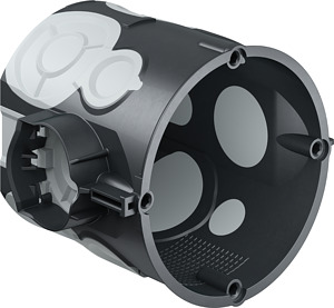 Gerätedose Econ 15 D=60mm H=66 mm mit Stutzen schwarz