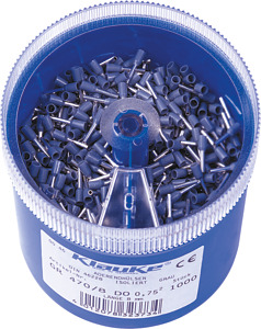 Streudose mit isolierten Aderendhülsen