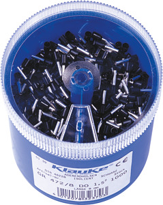 Streudose mit isolierten Aderendhülsen