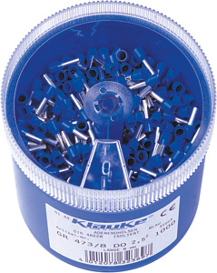 Streudose mit isolierten Aderendhülsen