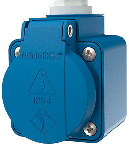 Aufbausteckdose 16A 2p.+E Schuko 230V blau