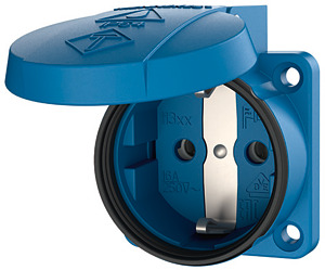 Schuko-Anbausteckdose 16A 2-polig+E 230V IP54