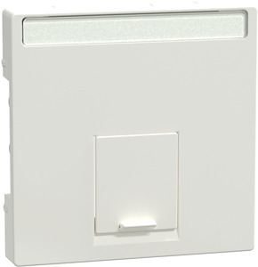 Zentralplatte 1-fach c-Connector polarweiss glänzend