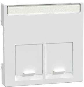 Zentralplatte 2-fach c-connectort aktivweiss glänzend