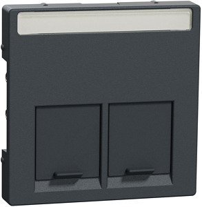 Zentralplatte 2-fach c-Connector anthrazit