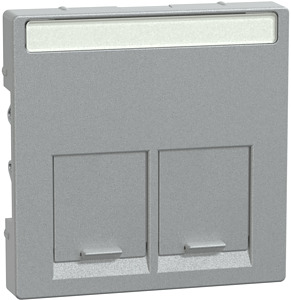 Zentralplatte 2-fach c-Connector aluminium