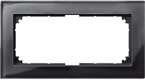 Echtglasrahmen 2-fach o.Mittelsteg M-PLAN onyxschwarz