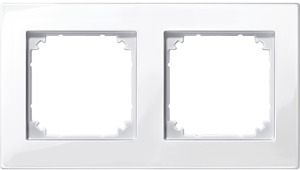 Rahmen 2-fach M-PLAN II polarweiss bünd.Einbau