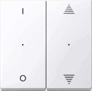 Wippe für Tastermodul 2-fach System M aktivweiss Aufd.1/0 Pfeile