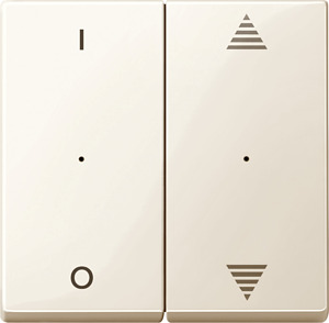 Wippe für Tastermodul 2-fach System M weiss Aufdruck 1/0 Pfeile