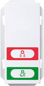 Zimmermodul mit Ruf-/Abstelltaster aktivweiß glänzend, System M