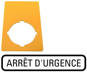 Not-Aus-Schild IP66 Plombierhaube 30x55mm F