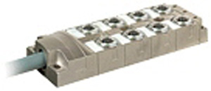 Verteiler 8xM12 5-pol. Ltg. fest PUR 15m UL/CSA